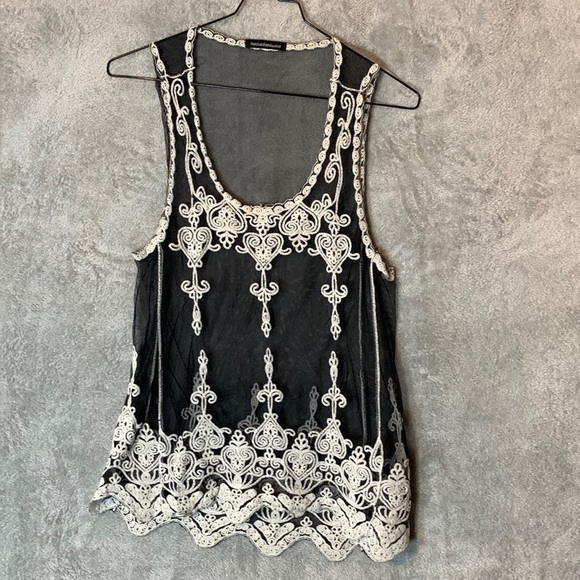 You Are Not Alone Sheer Lace Tank Top - Picture 2 of 6
